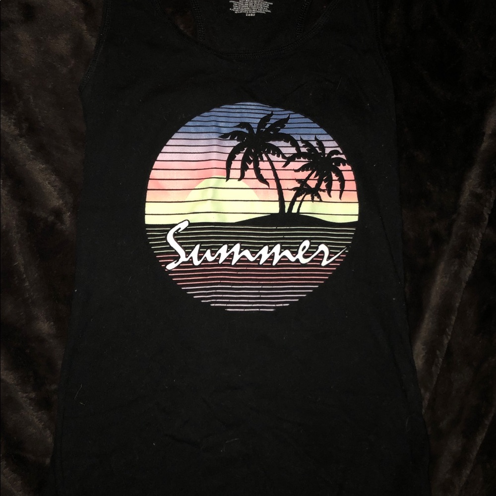 Colorful-black summer tee